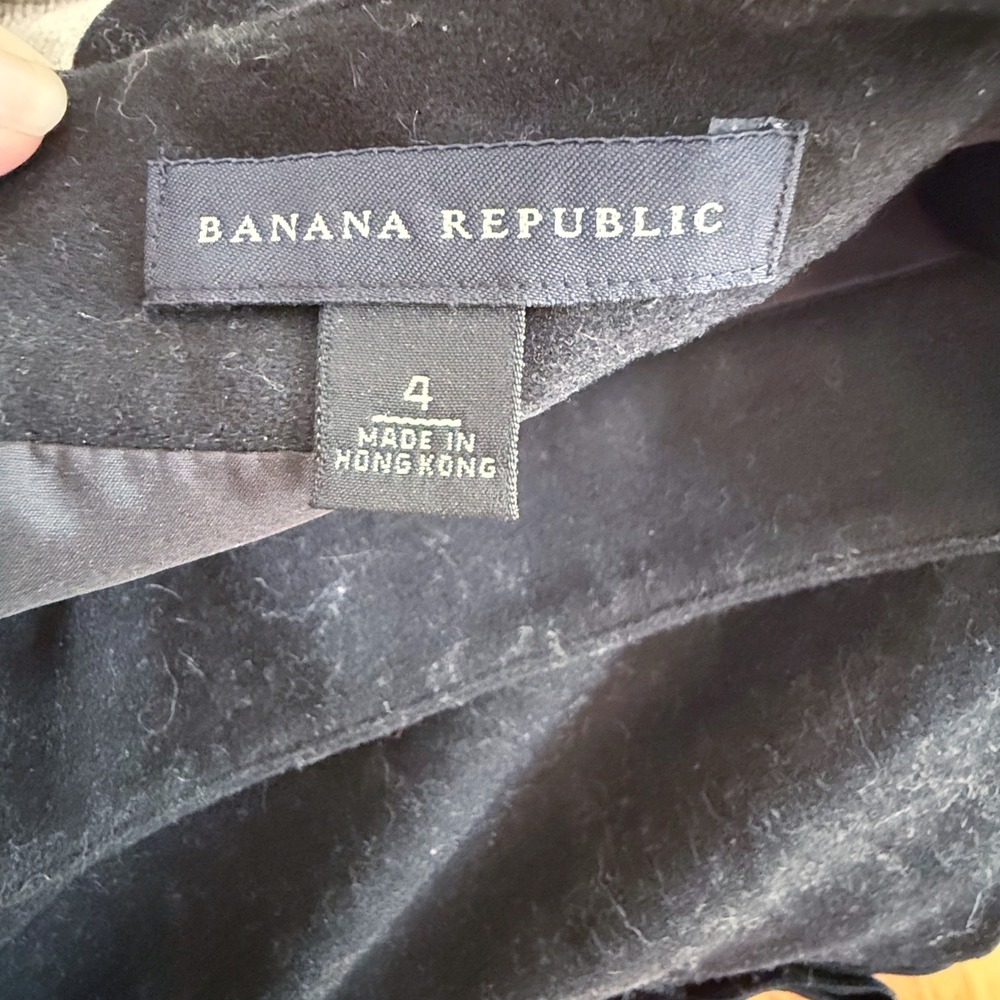 Vtg Banana Republic Y2K Mini Skirt Women 4 Wool Velvet Bow Pleated Coquette Chic - Picture 4 of 10